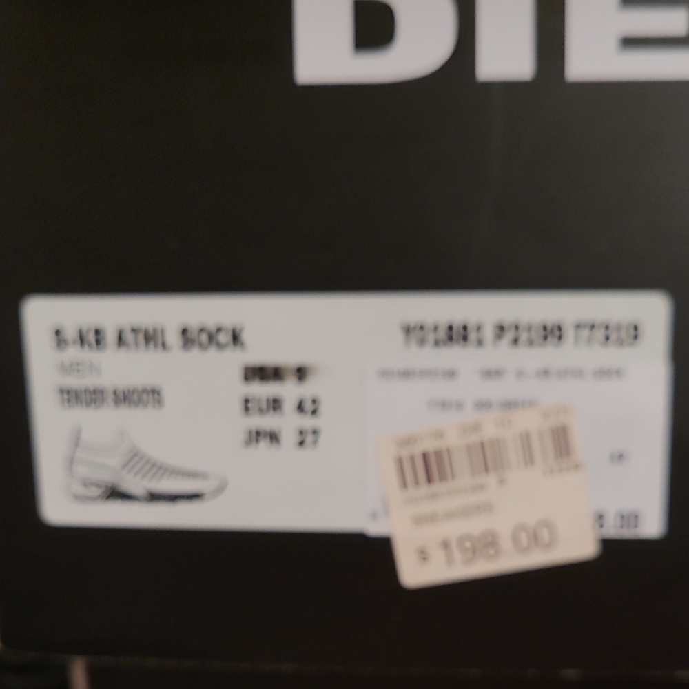 Diesel Mens S-KB Athletic Sock Sneakers Size 9 Green - Picture 6 of 7